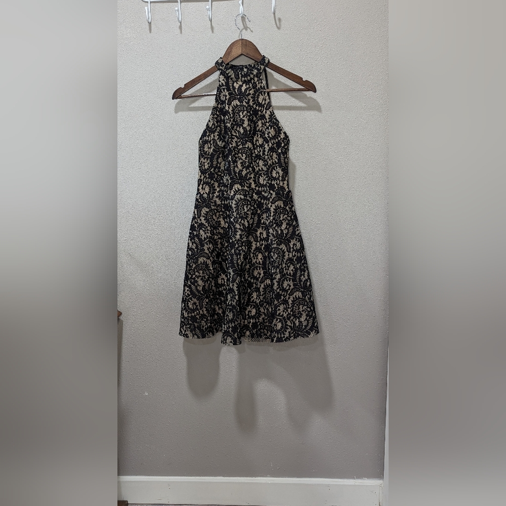 Medium Charlotte Ruse black lace halter neck dress